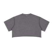 Vintage Washed Cropped Short Sleeve Cotton T-Shirt