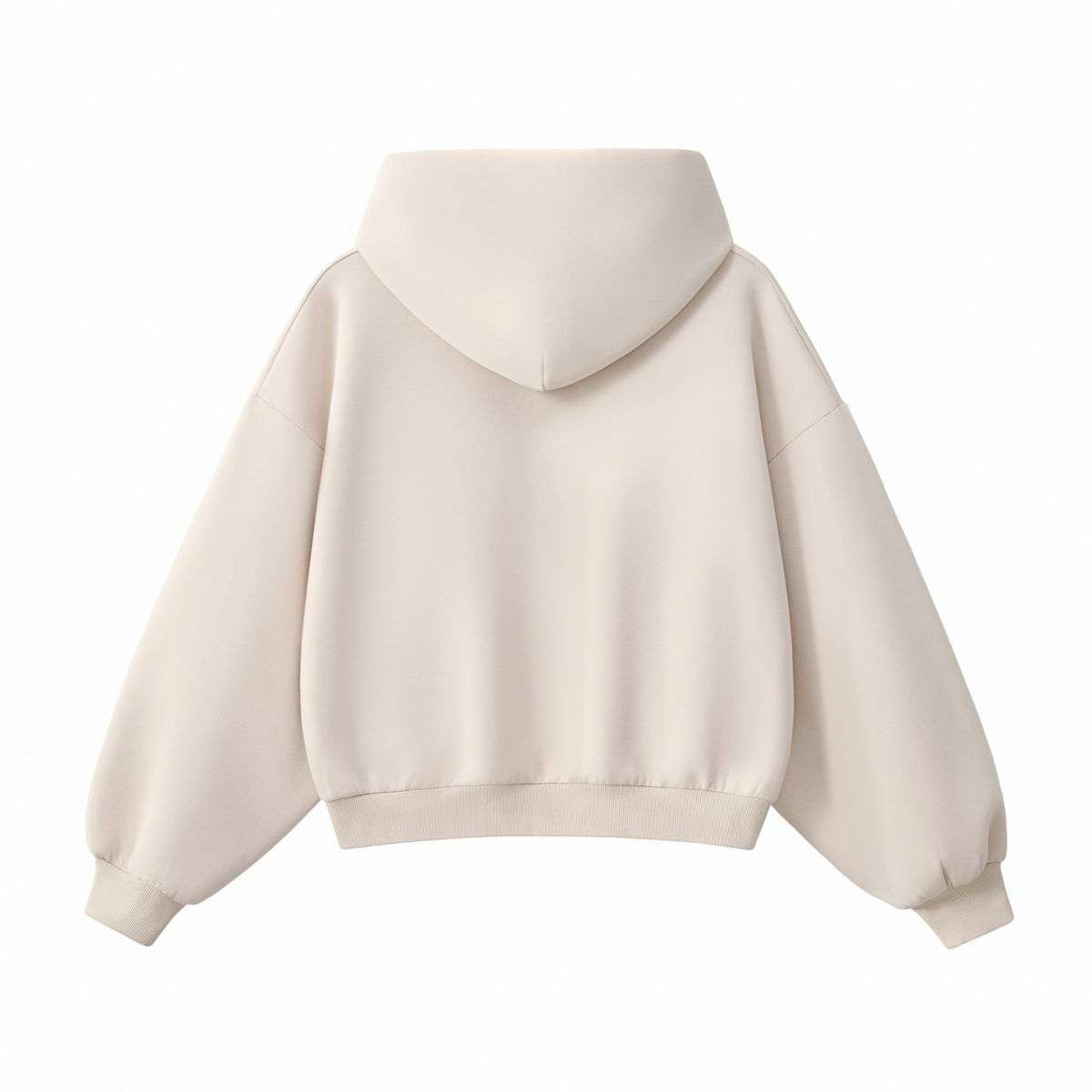 White oversized casual hoodie