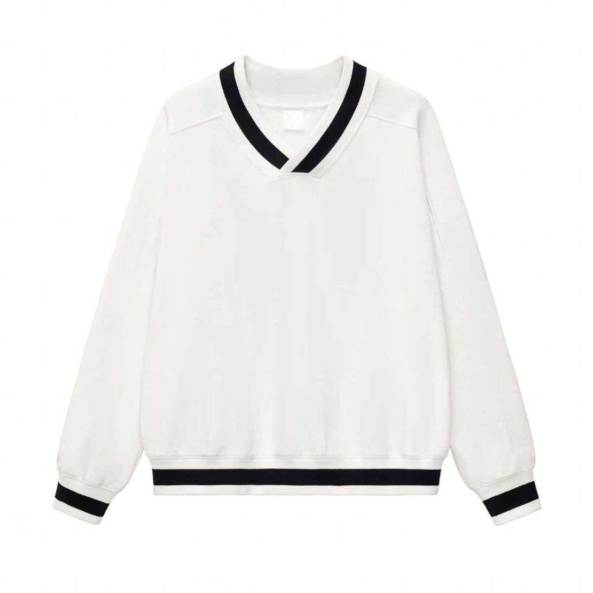White preppy streetwear sweatshirt