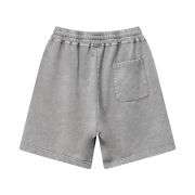 Snow Washed Webbing Stitching Loose Straight-Leg Casual Shorts