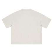 Solid Color Cotton Boxy Fit Crew Neck Short Sleeve Tee