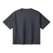 Washed Heavyweight Cotton Raw Hem Short Sleeve Boxy Tee