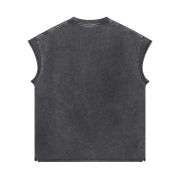 Vintage Snow Washed Raw Hem Loose Tank Top