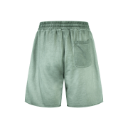 Retro Washed Loose Elastic Waist Raw Hem Casual Shorts