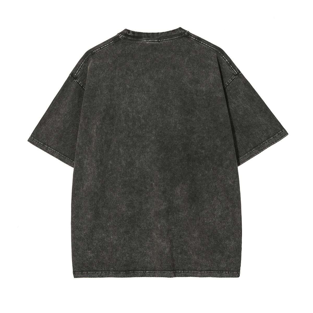 Vintage Snow Washed Oversized Cotton Crew Neck T-Shirt