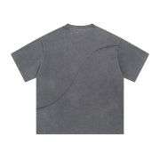 Vintage Washed Cotton Crew Neck Short Sleeve T-Shirt