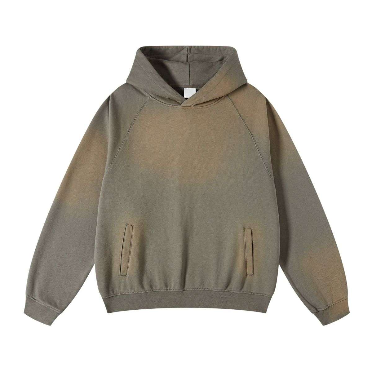 Vintage spray washed hoodie with oversized casual fit
