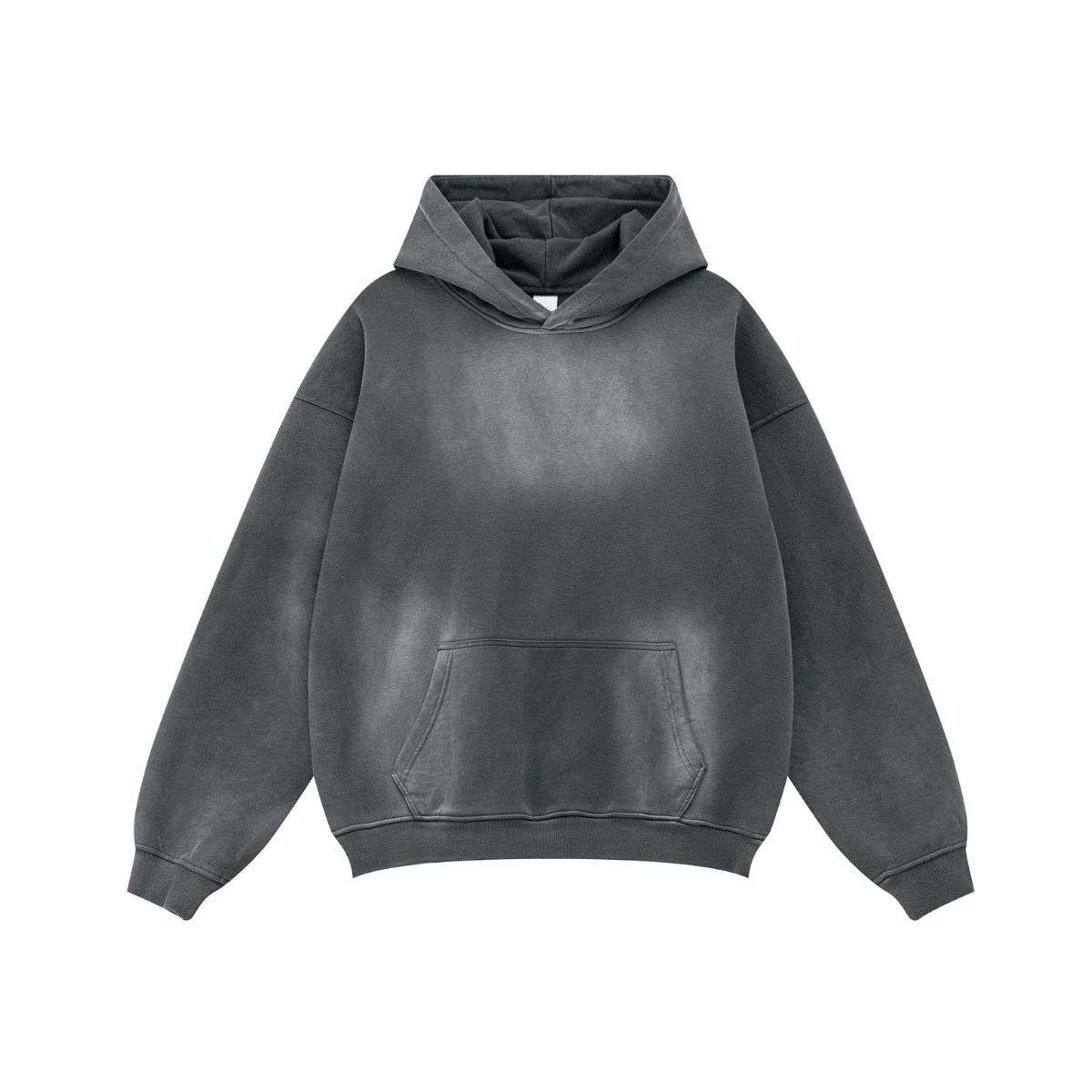 Vintage washed pullover hoodie with oversized streetwear fit