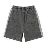 Color Block Patchwork Drawstring Loose Casual Vintage Washed Shorts