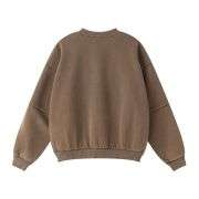 Vintage washed layered crewneck sweatshirt with oversized fit