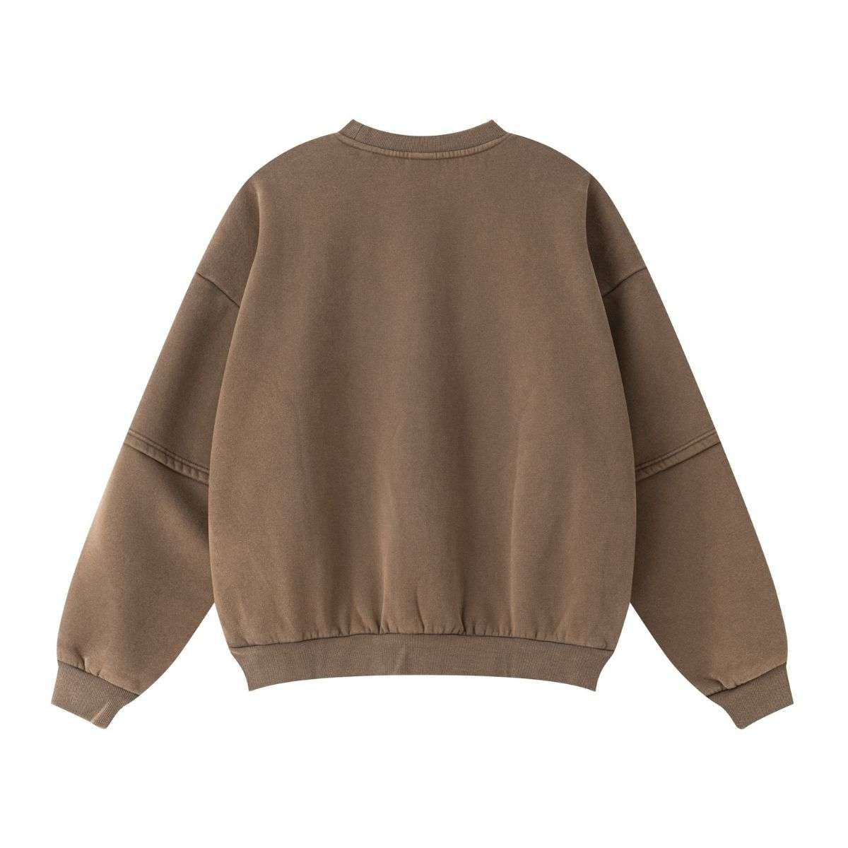 Vintage washed layered crewneck sweatshirt with oversized fit