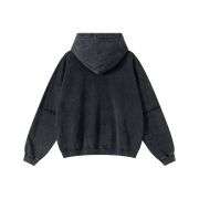Vintage washed layered hoodie with dropped shoulder fit