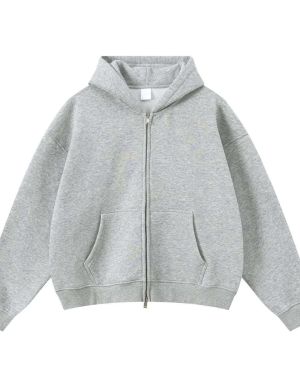 Custom Boxy Fit Double Zip Hoodie Manufacturer for Streetwear Brands