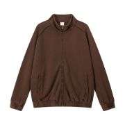 Brown vintage washed mock neck sweatshirt