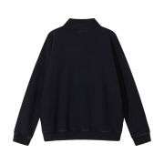 Black snow washed half zip sweatshirt