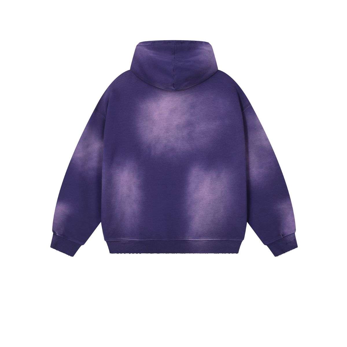 Purple distressed bleached hoodie