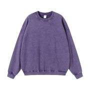 Purple wax dyed crewneck sweatshirt