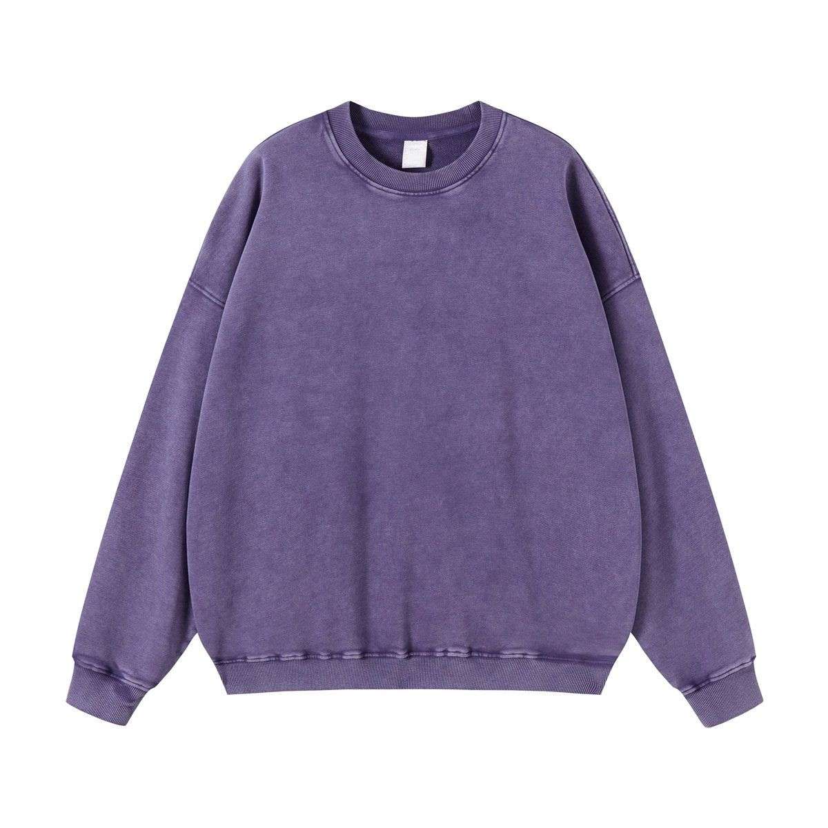 Purple wax dyed crewneck sweatshirt