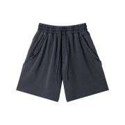 Vintage Washed Raw Seam Loose Fit Heavyweight Casual Streetwear Shorts