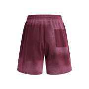 Spray-Painted Washed Waffle Knit Loose Elastic Waist Streetwear Shorts
