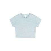 High-Stretch Slim-Fit Crew Neck Crop Tee