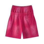 Vintage Washed Double Waistband High-Waisted Loose Casual Shorts