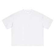 Solid Color Cotton Boxy Fit Crew Neck Short Sleeve Tee