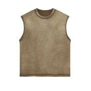 Men’s Vintage Washed Raw Edge Tank Top