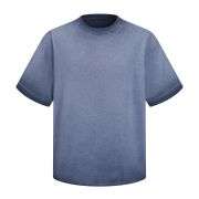 Men’s Snow Washed Distressed Raw Edge Short Sleeve Tee