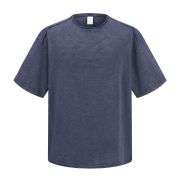 Retro Snow Washed Rolled Hem Cotton T-Shirt