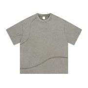 Vintage Washed Cotton Crew Neck Short Sleeve T-Shirt