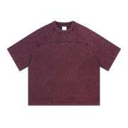 Vintage Washed Raglan Sleeve Cotton Crew Neck Oversized T-Shirt