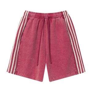 Men's Vintage Washed Side Stripe Loose Casual Sports Shorts