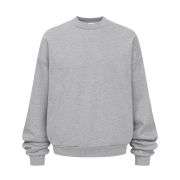 Heather grey brushed crewneck sweatshirt