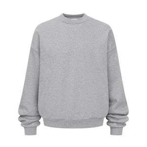 Heather grey brushed crewneck sweatshirt