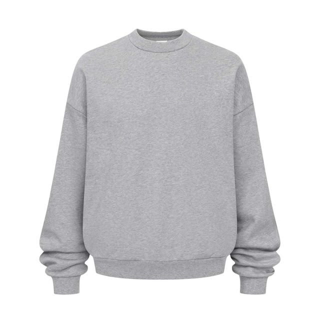 Heather grey brushed crewneck sweatshirt