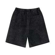 Vintage Washed Wax-Dyed Ripped Raw Edge Loose Streetwear Shorts
