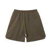 Loose Fit Twill Weave Drawstring Elastic Waist Casual Shorts