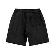 Heavyweight Wax-Washed Loose Elastic Waist Streetwear Shorts
