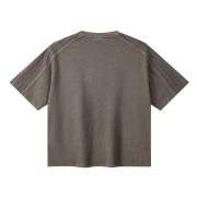 Washed Heavyweight Cotton Raw Hem Short Sleeve Boxy Tee