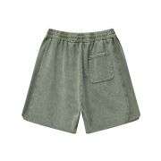 Vintage Wax-Dyed Washed Raw Edge Loose Shorts
