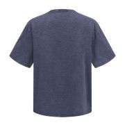 Retro Snow Washed Rolled Hem Cotton T-Shirt