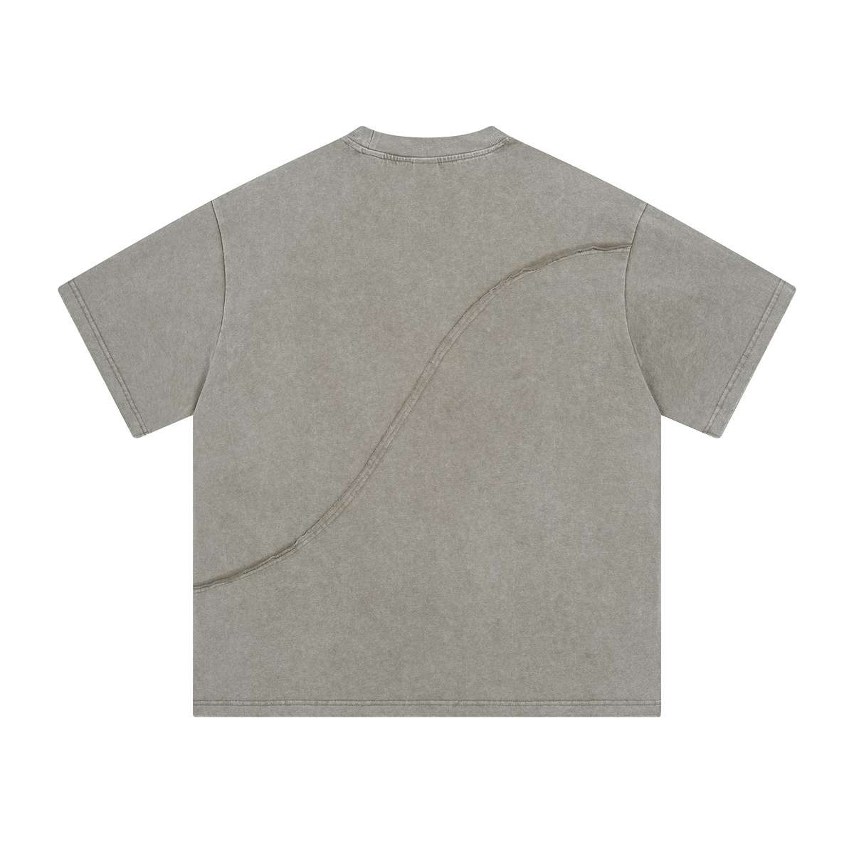 Vintage Washed Cotton Crew Neck Short Sleeve T-Shirt