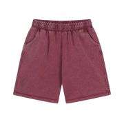 Vintage Washed Cotton Loose Fit Elastic Waist Casual Shorts