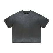 Monkey Wash Gradient Boxy Raw Hem Short Sleeve Tee