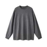 Vintage Washed Loose Fit Crew Neck Long Sleeve Tee