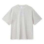 Cotton Breathable Split Hem Crew Neck Casual Short Sleeve Tee
