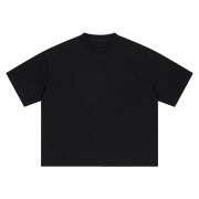 Solid Color Cotton Boxy Fit Crew Neck Short Sleeve Tee