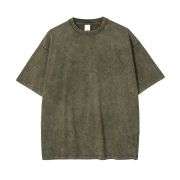 Vintage Snow Washed Oversized Cotton Crew Neck T-Shirt