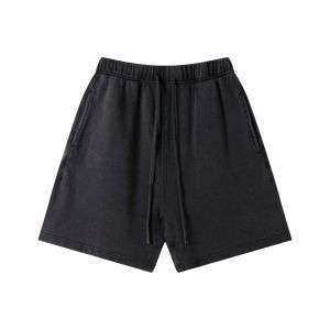 Loose Fit Twill Weave Drawstring Elastic Waist Casual Shorts